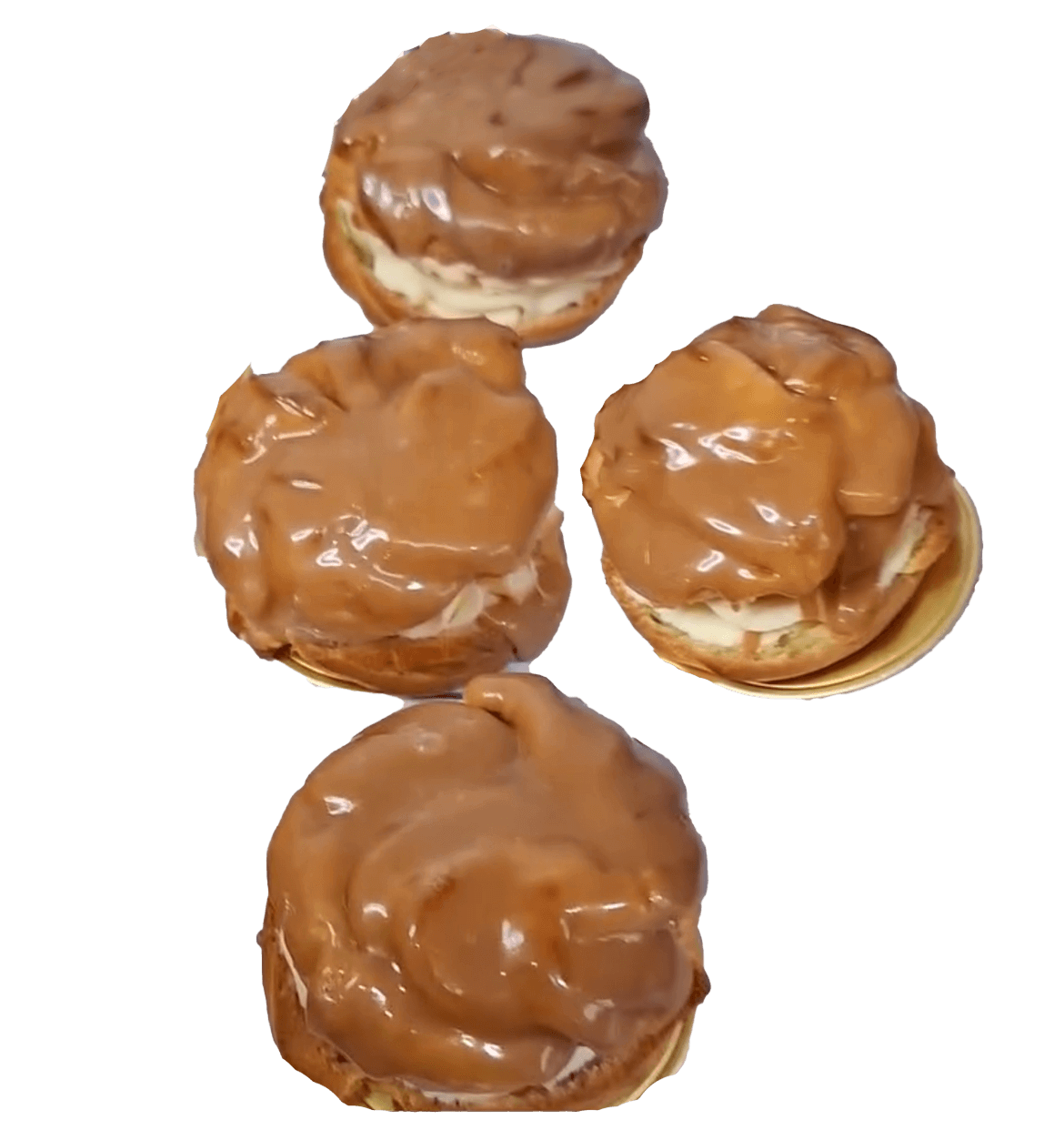 Filled Caramel Choux pastry